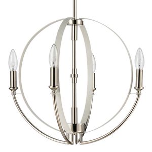 Rotunde 18'' Wide 4-Light Chandelier - Matte White 4
