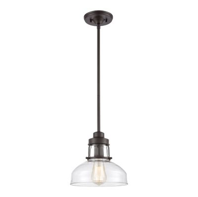 Manhattan Boutique 9″ Wide 1-Light Mini Pendant - Oil Rubbed Bronze