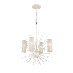 Sea Urchin 20'' Wide 4-Light Chandelier - White Coral 1