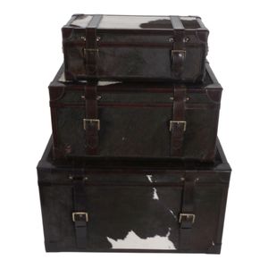 DECLANMOOR SET OF 3 BLACK TRUNK 15 (IN) 3
