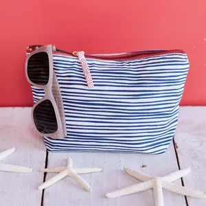 Suri Navy Medium Essential Canvas Pouch 5