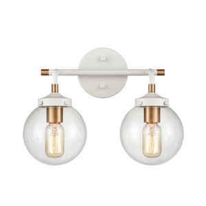 Boudreaux 15'' Wide 2-Light Vanity Light - Matte White 1