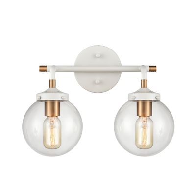 Boudreaux 15'' Wide 2-Light Vanity Light - Matte White