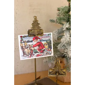 Set of 2 Christmas Tree Card Clips on Stands 3