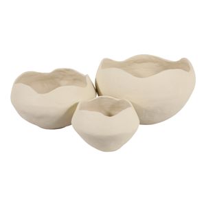 HOLLYSIDE SET OF 3 IVORY BOWLS 10 (IN) 5