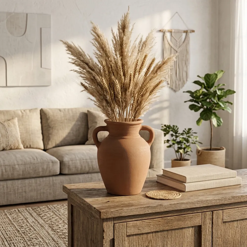 CARLINROSE BROWN VASE 10 (IN)