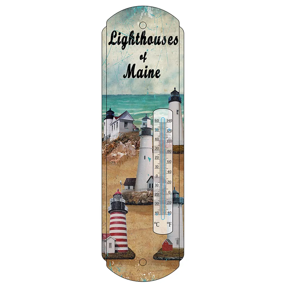 17-1/2" THERMOMETER MAINE LIGHTHOUSES