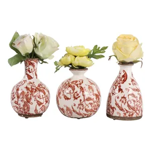 DAMIENLEY SET OF 3 BROWN VASES 6 (IN) 3