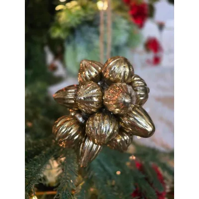 Golden Flurry Ornament Bunch Set of 20