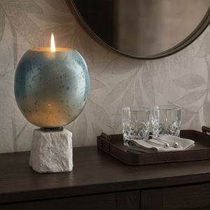 BRAEHAM BLUE CANDLE HOLDER 13 (IN) 2
