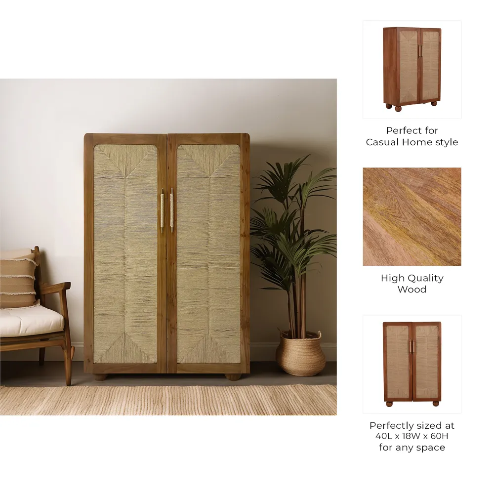 RAYMONDCROSS BROWN ARMOIRE 60 (IN)
