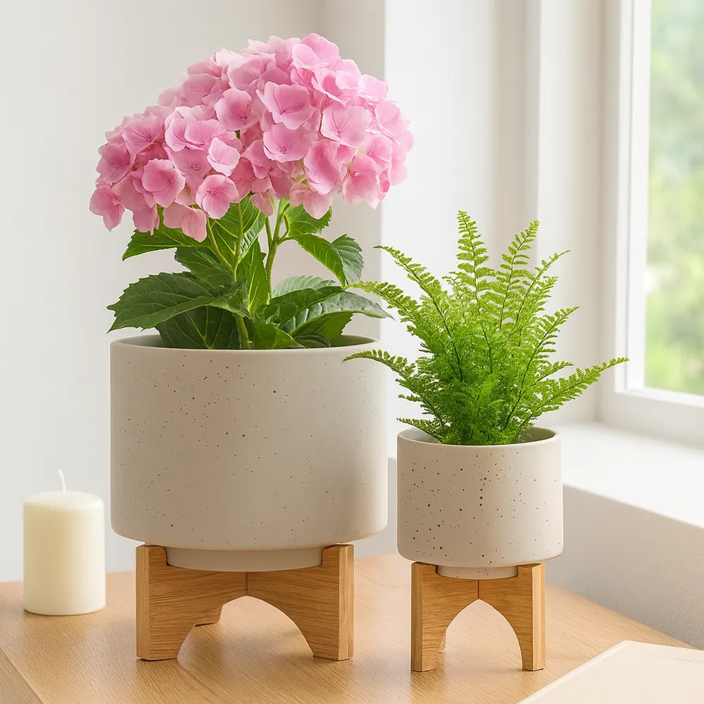 FRAZERWICK SET OF 2 IVORY PLANTER 9 (IN)