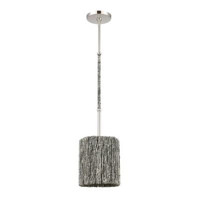 Abaca 8'' Wide 1-Light Mini Pendant - Polished Nickel