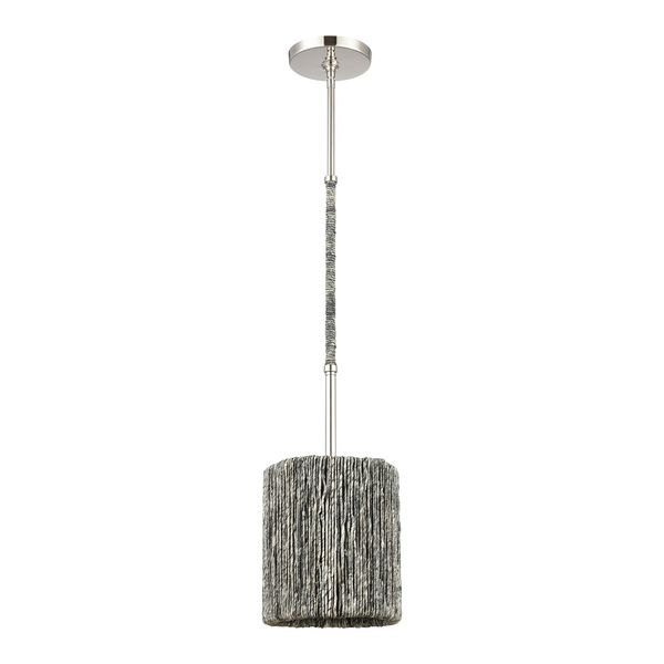 Abaca 8'' Wide 1-Light Mini Pendant - Polished Nickel