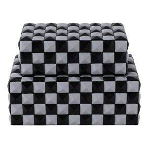 HARRISRIDGE SET OF 2 BLACK BOXES 5 (IN) 6