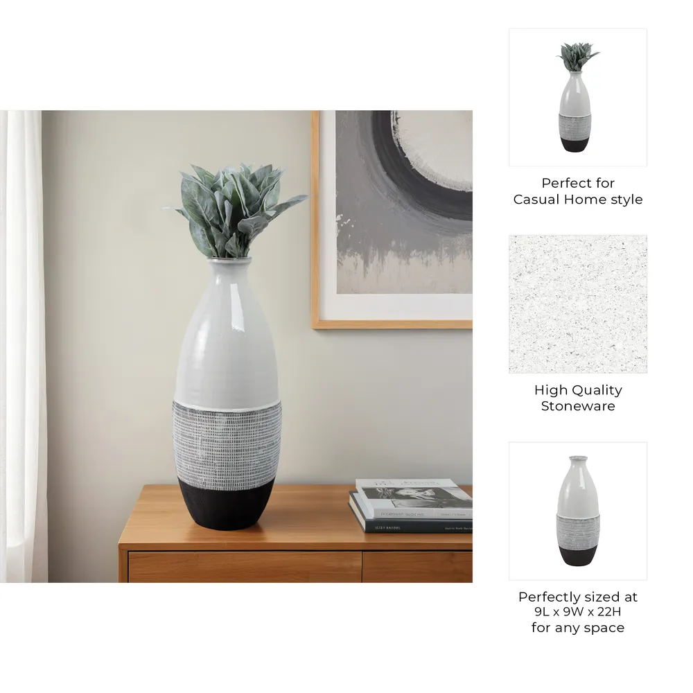 DALEYWICK GRAY VASE 22 (IN)