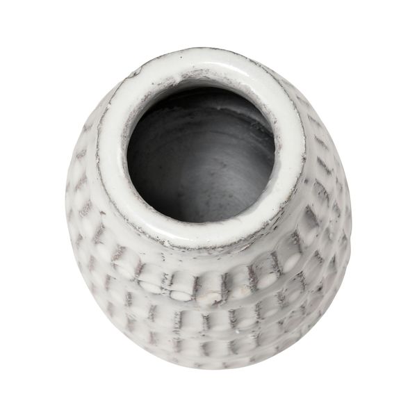 Muriel Vase - Large Aged White Glazed
