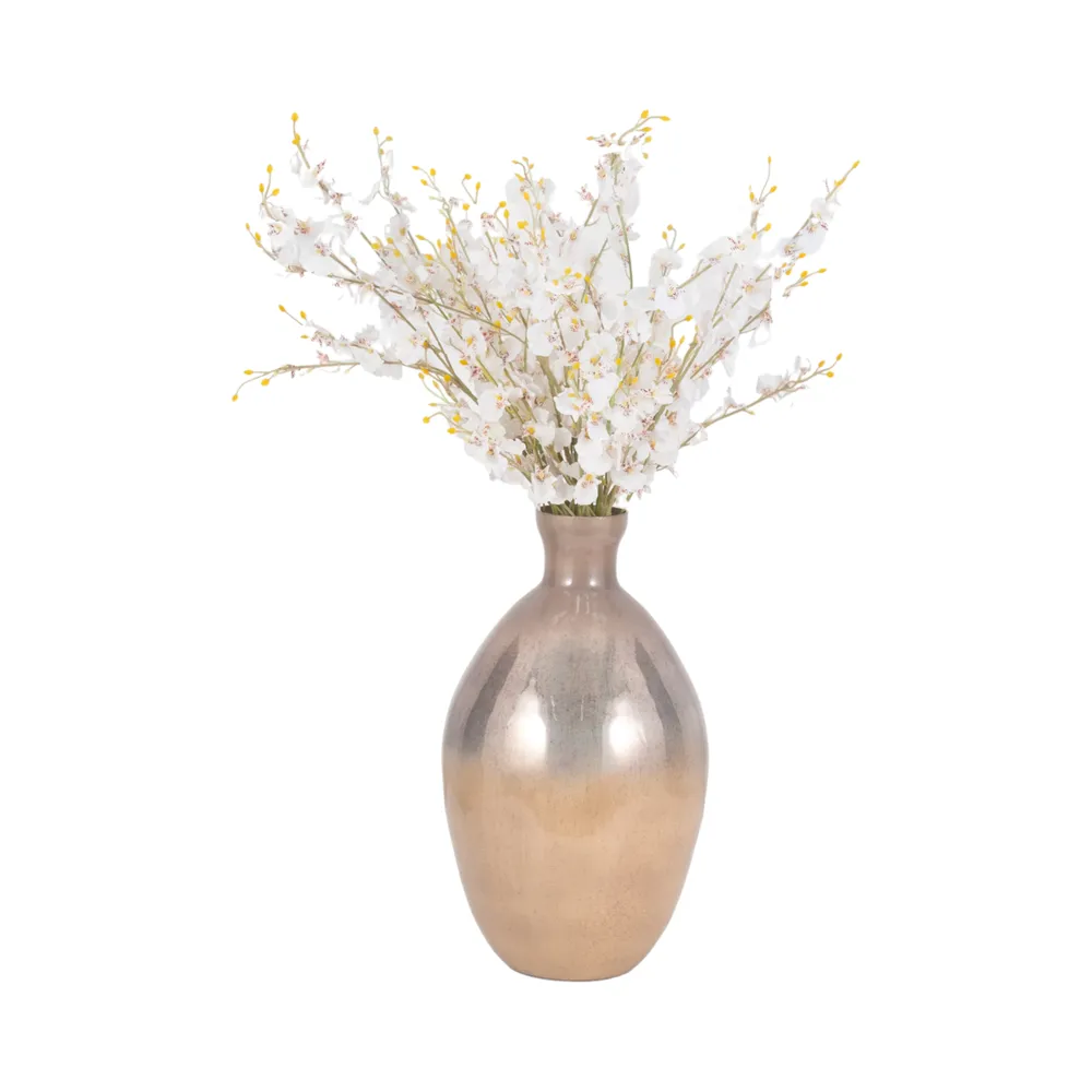 ELMONTDALE GOLD GLASS VASE 18 (IN)