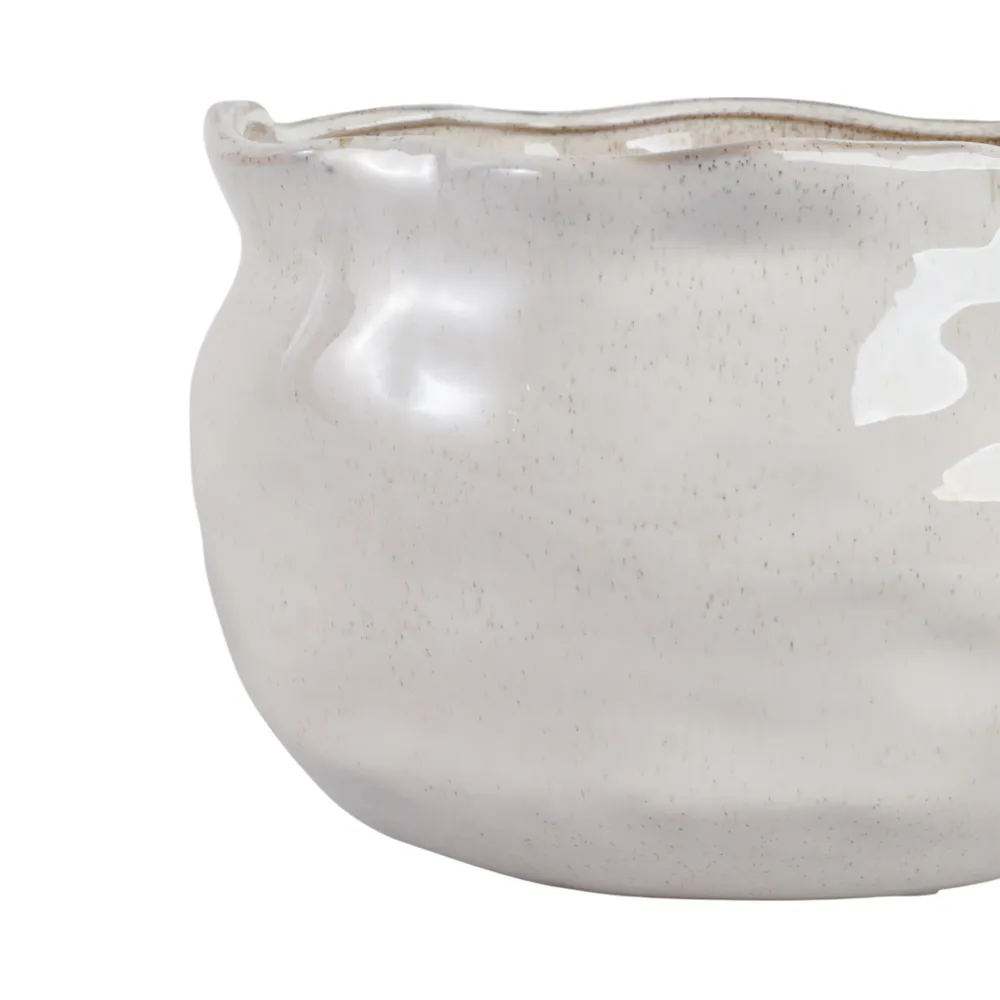 DRAPERSTONE SET OF 2 WHITE PLANTER 9 (IN)