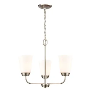 Winslow 19'' Wide 3-Light Chandelier - Brushed Nickel 1