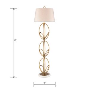 Morely 63'' High 1-Light Floor Lamp - Painted Gold 3