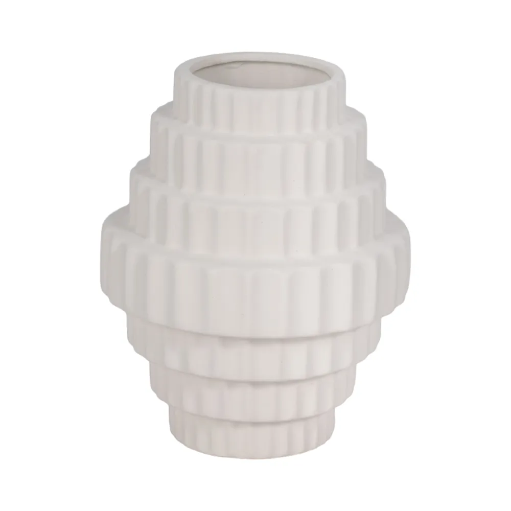 HEDLEYLAKE WHITE VASE 8 (IN)
