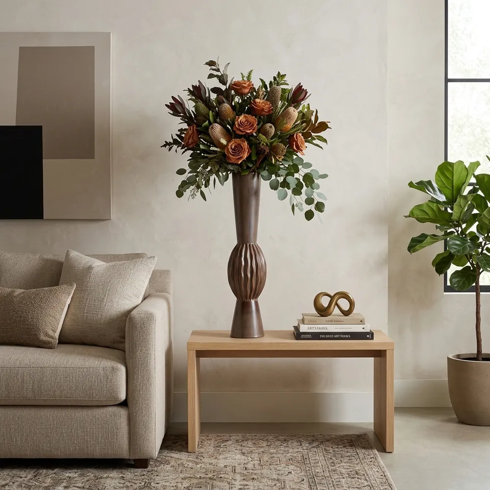 EATONCROSS BROWN VASE 30 (IN)