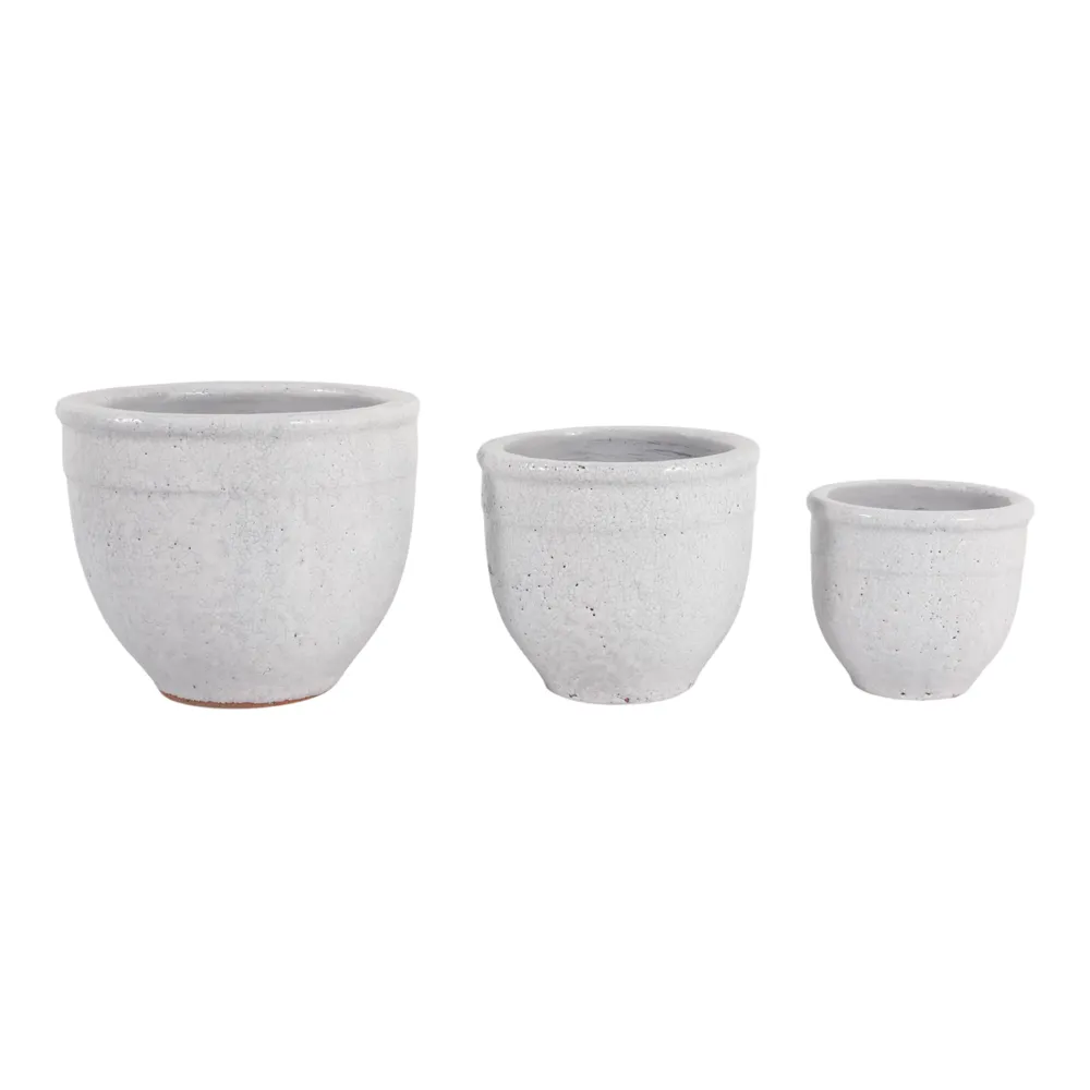 HAYFORDWAY SET OF 3 WHITE PLANTER 8 (IN)