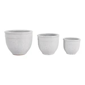 HAYFORDWAY SET OF 3 WHITE PLANTER 8 (IN) 1