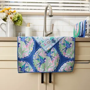 Mahjong Garden Waffle Weave Tea Towel 2