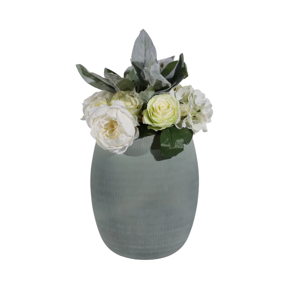 LUKELEY BLUE GLASS VASE 12 (IN)