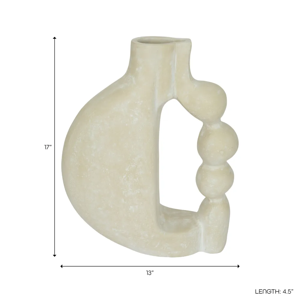 FERNMOOR IVORY VASE 17 (IN)