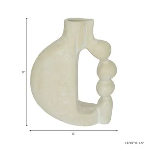 FERNMOOR IVORY VASE 17 (IN) 10