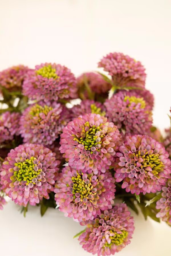 Bundle of 7 Artificial Purple Ball Dahlias