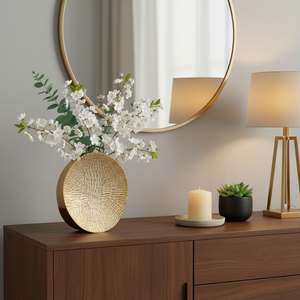 CUTTERROSE GOLD VASE 8 (IN) 12