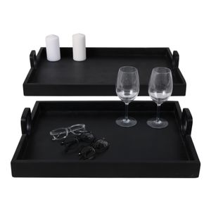BAXTERMOOR SET OF 2 BLACK TRAY 5 (IN) 3
