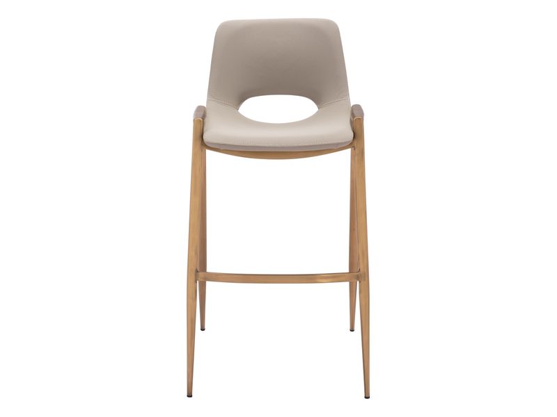 Desi Barstool Beige & Gold 4