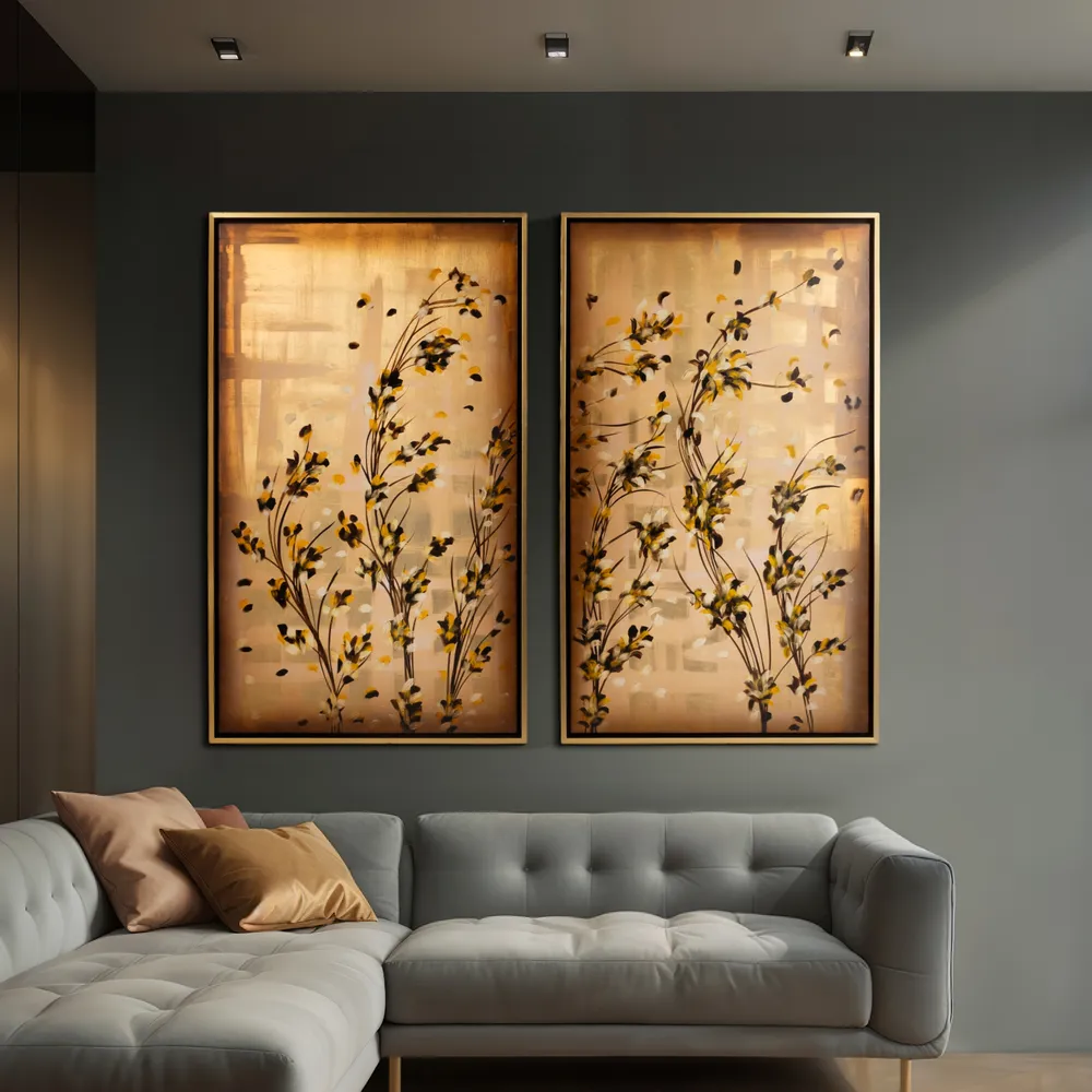 DUFFYVALE SET OF 2 GOLD ART 59 (IN)