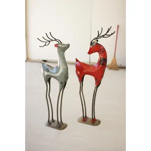 Set of 2 Recycled Iron Deer 1