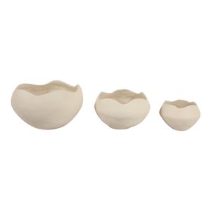 HOLLYSIDE SET OF 3 IVORY BOWLS 10 (IN) 1
