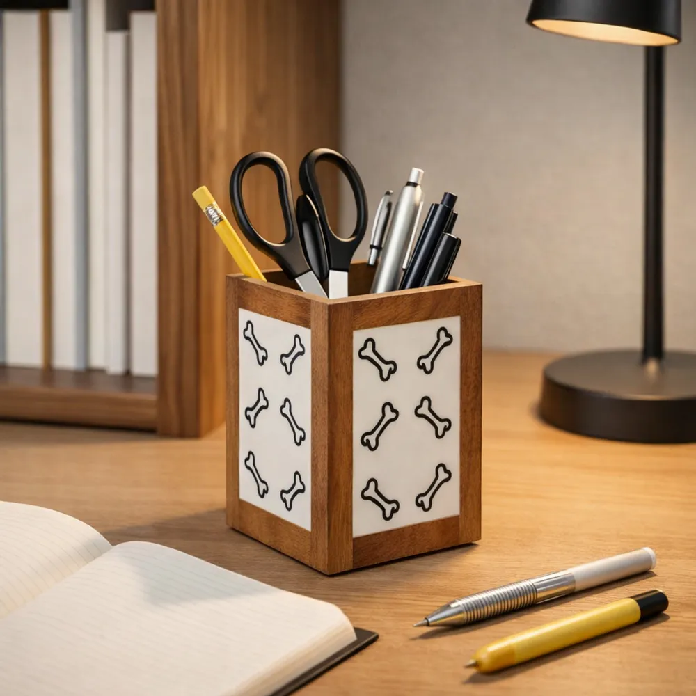 CARLINWAY IVORY PENCIL CUP 4 (IN)