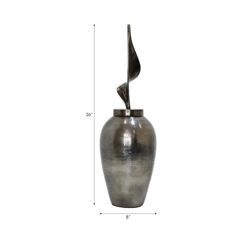 GUNNARGROVE GRAY GLASS VASE 26 (IN)