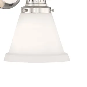 Alden 10.25'' High 1-Light Sconce- Polished Nickel Matte Opal 4