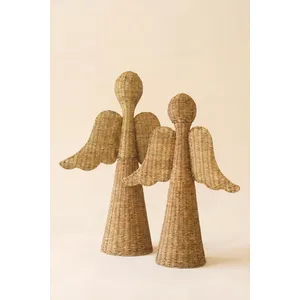 Set of 2 Large Woven Vine Angels 2