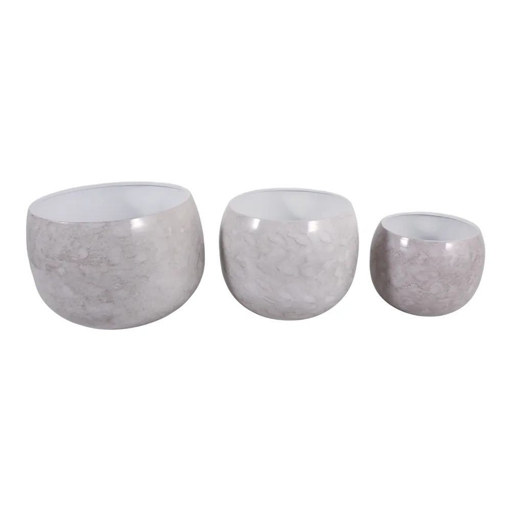 JAKEWICK SET OF 3 IVORY PLANTER 11 (IN)
