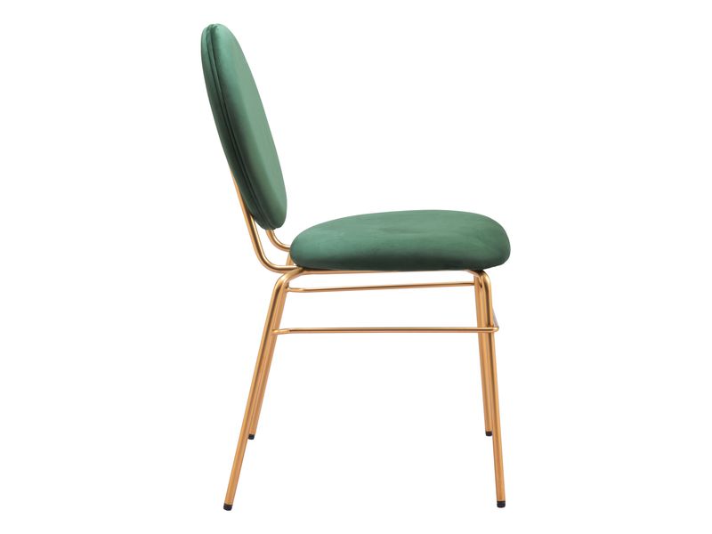 Odessa Dining Chair Green & Gold 3