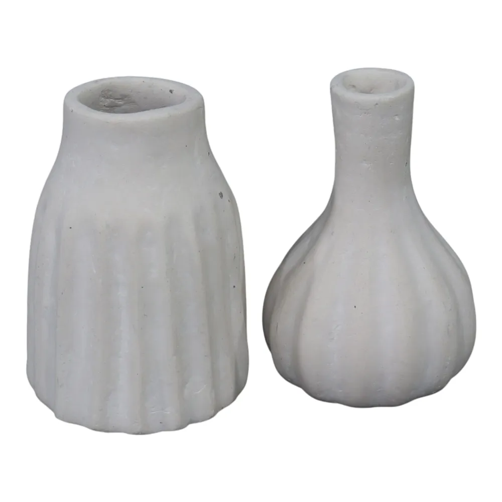 DOVERMORE SET OF 2 IVORY VASES 7 (IN)