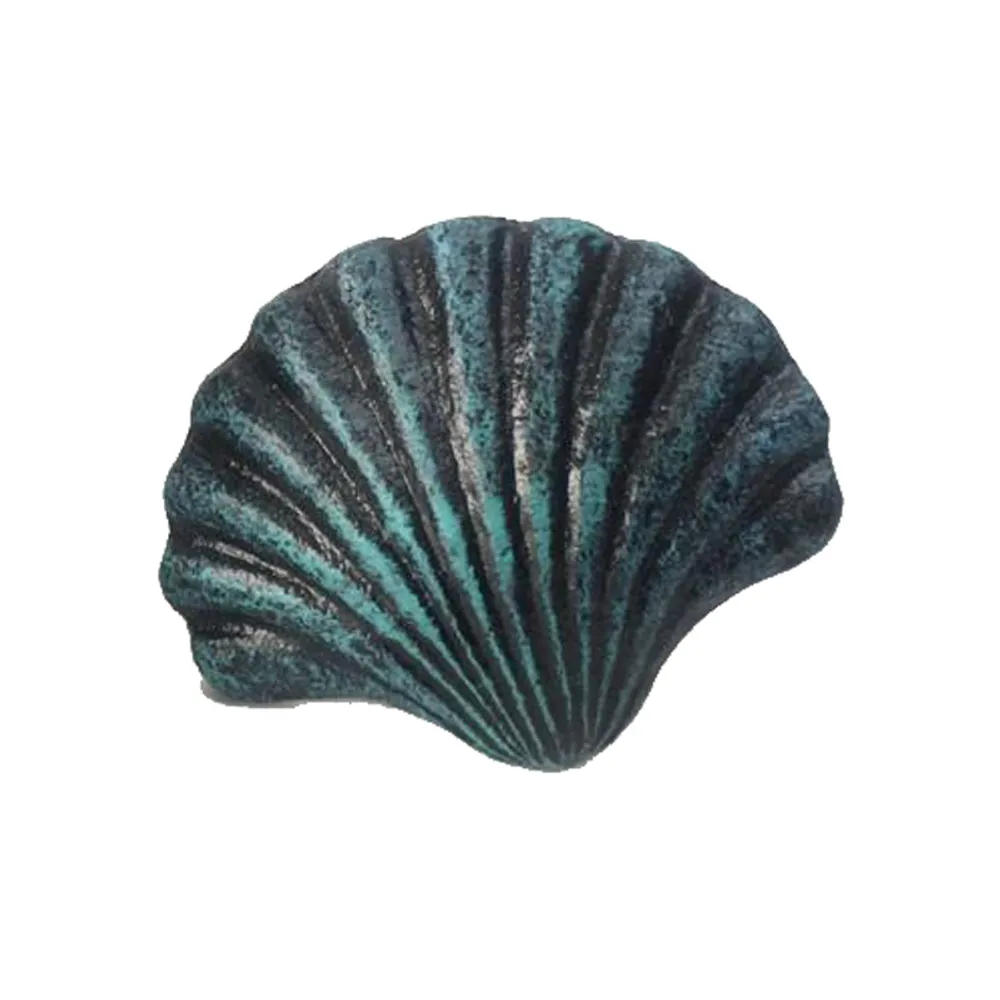 2.625" BLUE COLOR C/I SCALLOP DRAWER PUL
