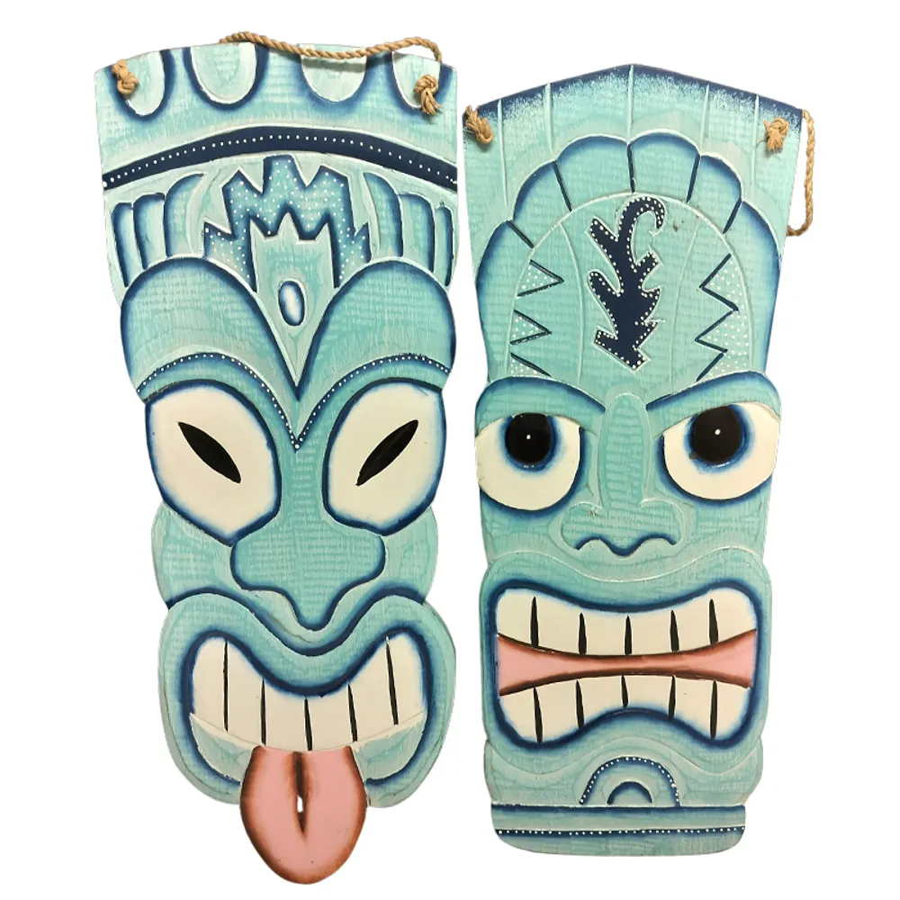 20" AQUA TIKI MASK 2-ASST