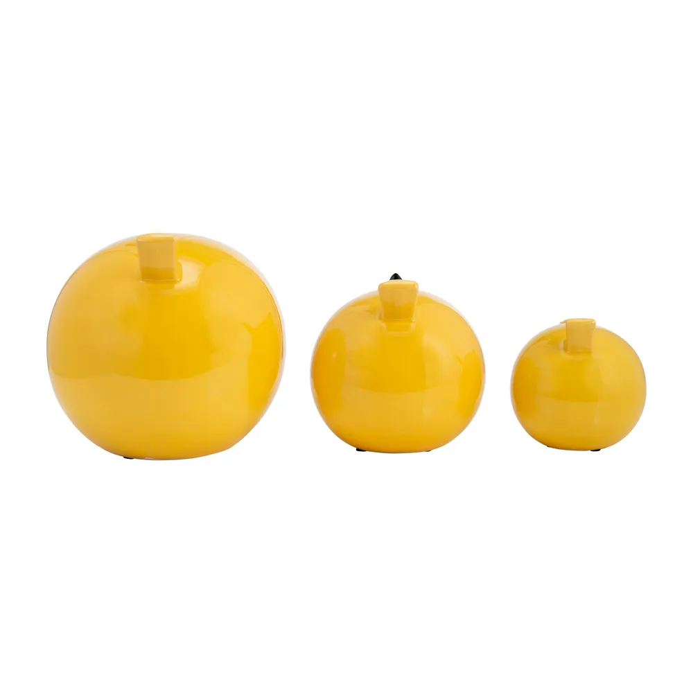 HARKENLEY SET OF 3 YELLOW DECOR 7 (IN)